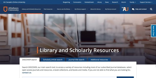 Athabasca University: Library and Scholarly Resources